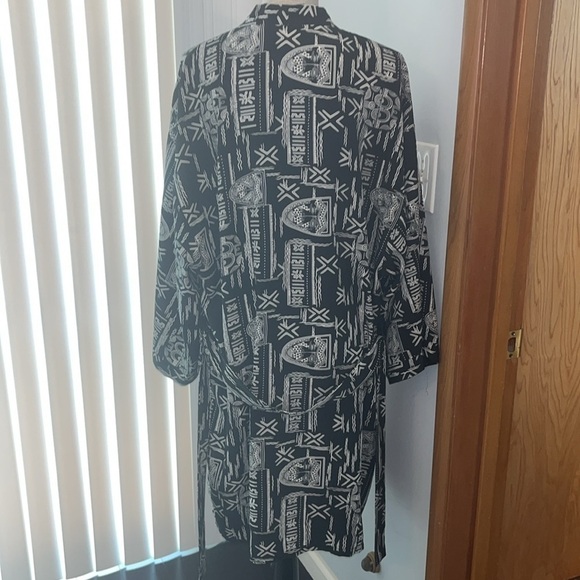 Lingerie by Malinda, vintage black & cream size medium Hawaiian Tiki images. - Picture 4 of 6